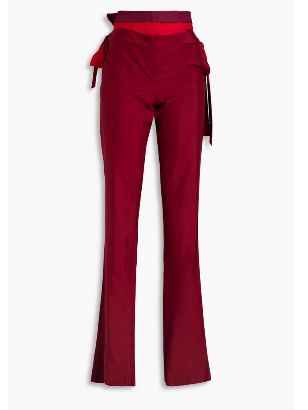 Valentino Garavani Silk-Crepe Straight-Leg Pants